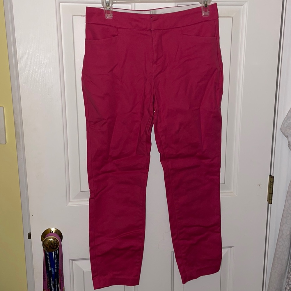 Cropped Pink Dress Pants